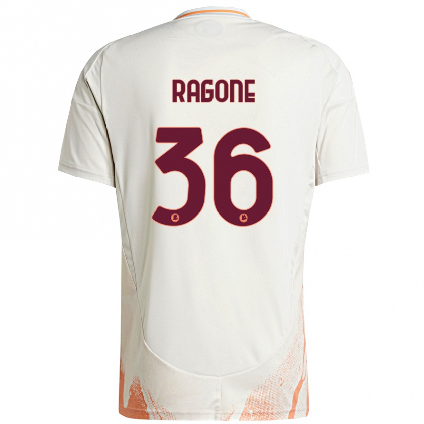 Hombre Fútbol Camiseta Diego Ragone #36 Crema Blanco Naranja 2ª Equipación 2024/25 Perú