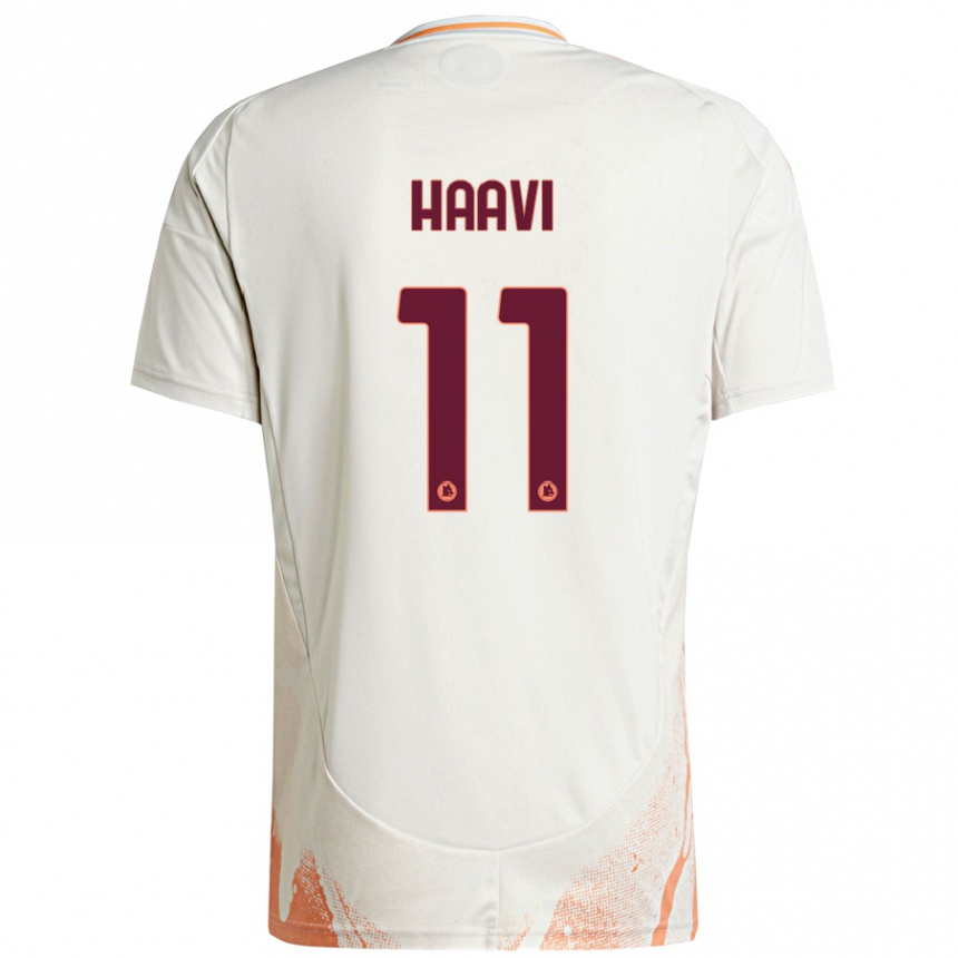 Hombre Fútbol Camiseta Emilie Haavi #11 Crema Blanco Naranja 2ª Equipación 2024/25 Perú