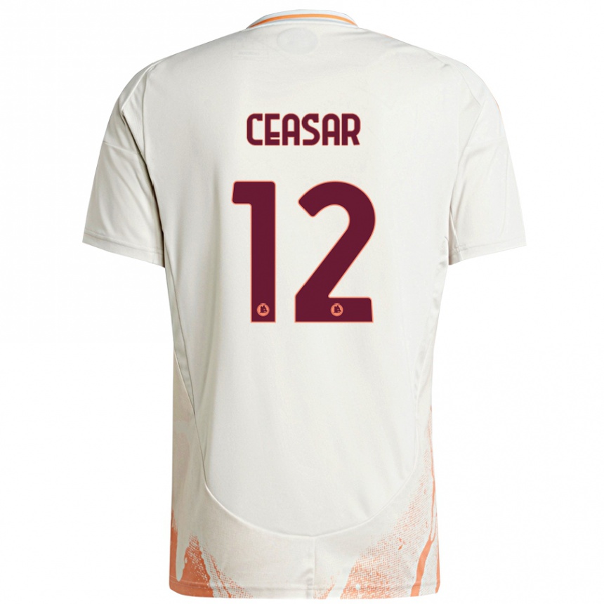 Hombre Fútbol Camiseta Camelia Ceasar #12 Crema Blanco Naranja 2ª Equipación 2024/25 Perú