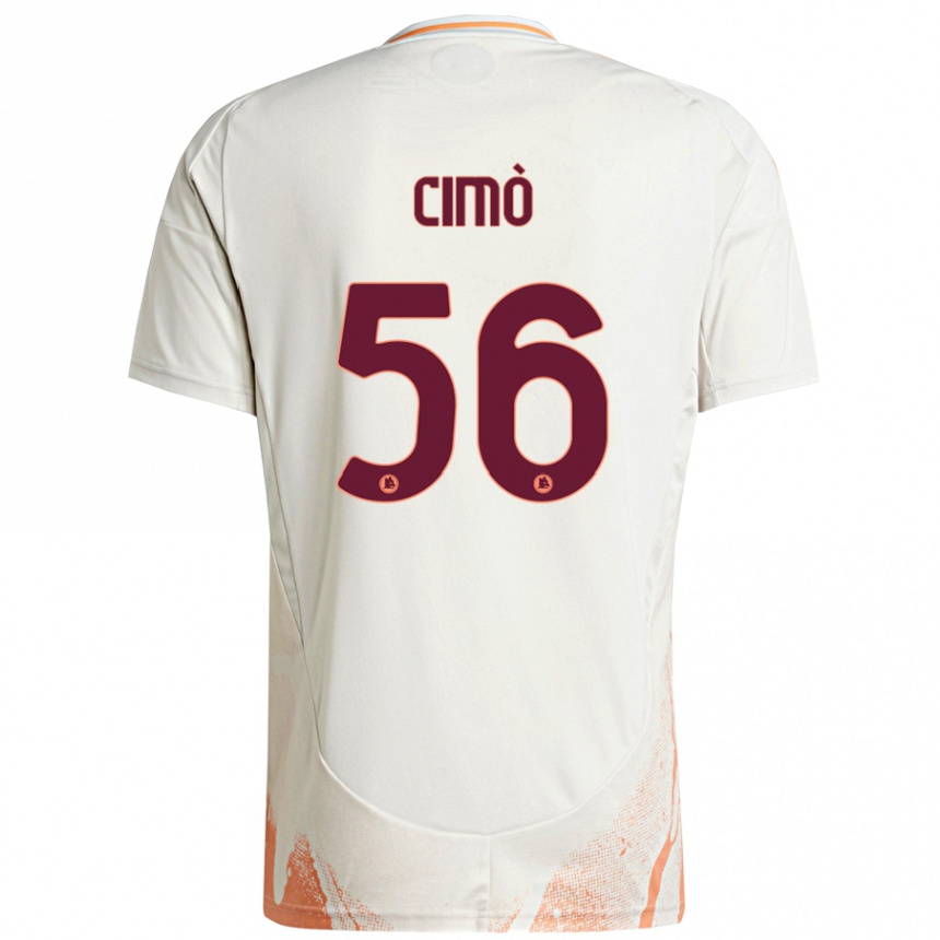 Hombre Fútbol Camiseta Giada Cimò #56 Crema Blanco Naranja 2ª Equipación 2024/25 Perú