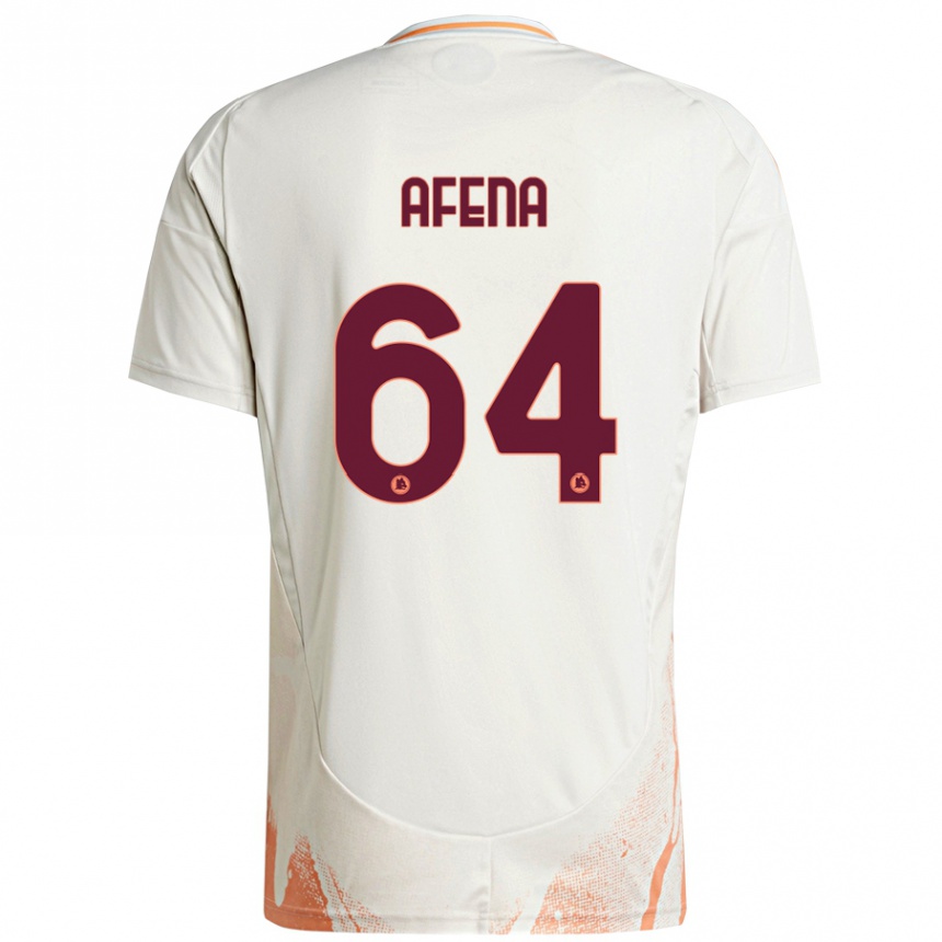 Hombre Fútbol Camiseta Felix Afena-Gyan #64 Crema Blanco Naranja 2ª Equipación 2024/25 Perú