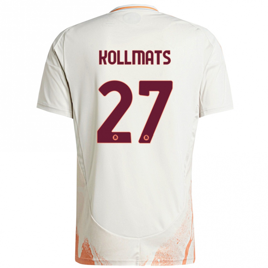 Hombre Fútbol Camiseta Beata Kollmats #27 Crema Blanco Naranja 2ª Equipación 2024/25 Perú