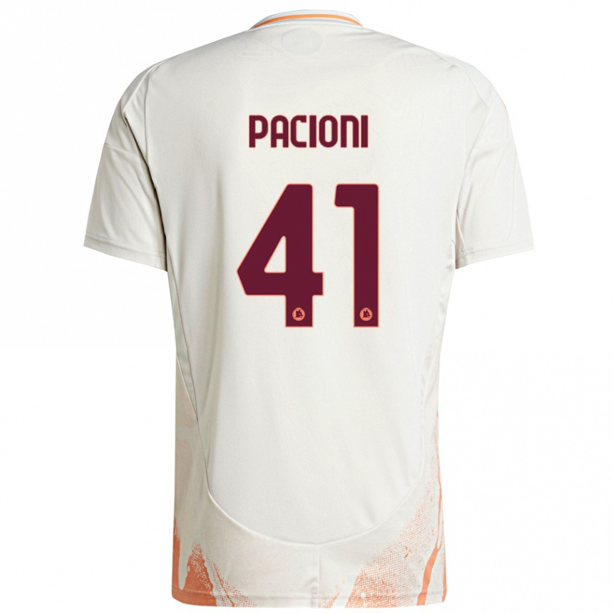 Hombre Fútbol Camiseta Eleonora Pacioni #41 Crema Blanco Naranja 2ª Equipación 2024/25 Perú