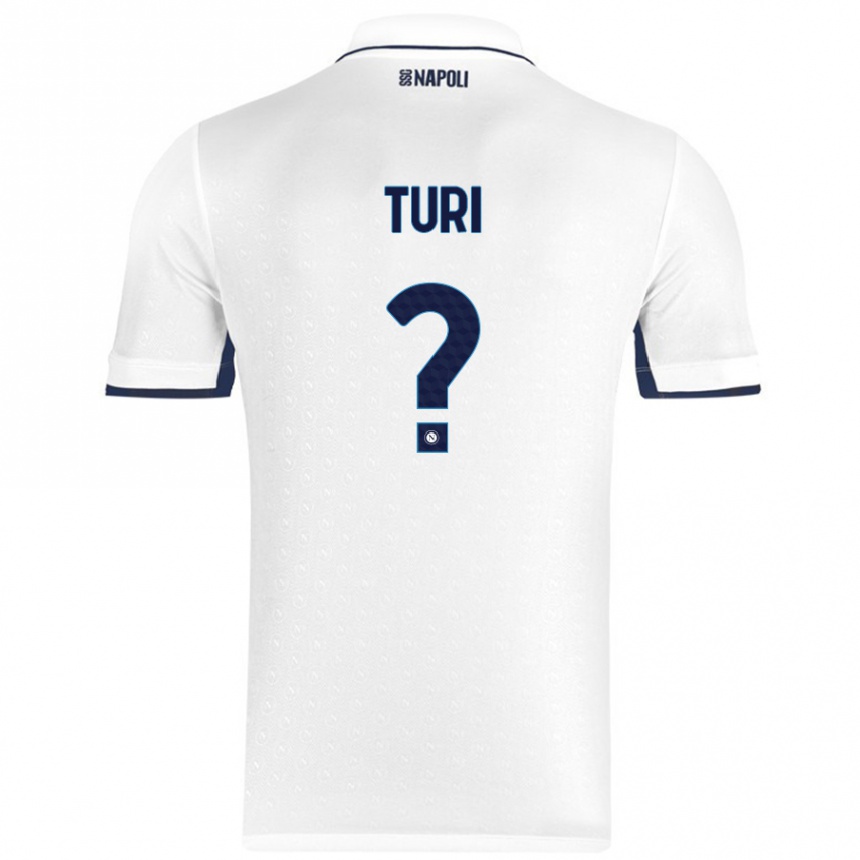 Hombre Fútbol Camiseta Claudio Turi #0 Blanco Azul Real 2ª Equipación 2024/25 Perú