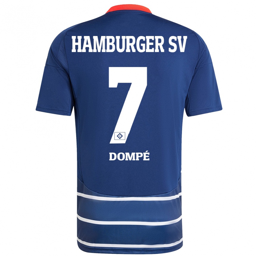 Hombre Fútbol Camiseta Jean-Luc Dompé #7 Azul Oscuro 2ª Equipación 2024/25 Perú