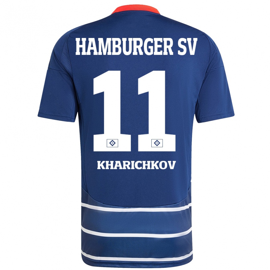 Hombre Fútbol Camiseta Valentyn Kharichkov #11 Azul Oscuro 2ª Equipación 2024/25 Perú