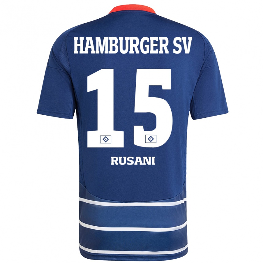 Hombre Fútbol Camiseta Yasin Rusani #15 Azul Oscuro 2ª Equipación 2024/25 Perú