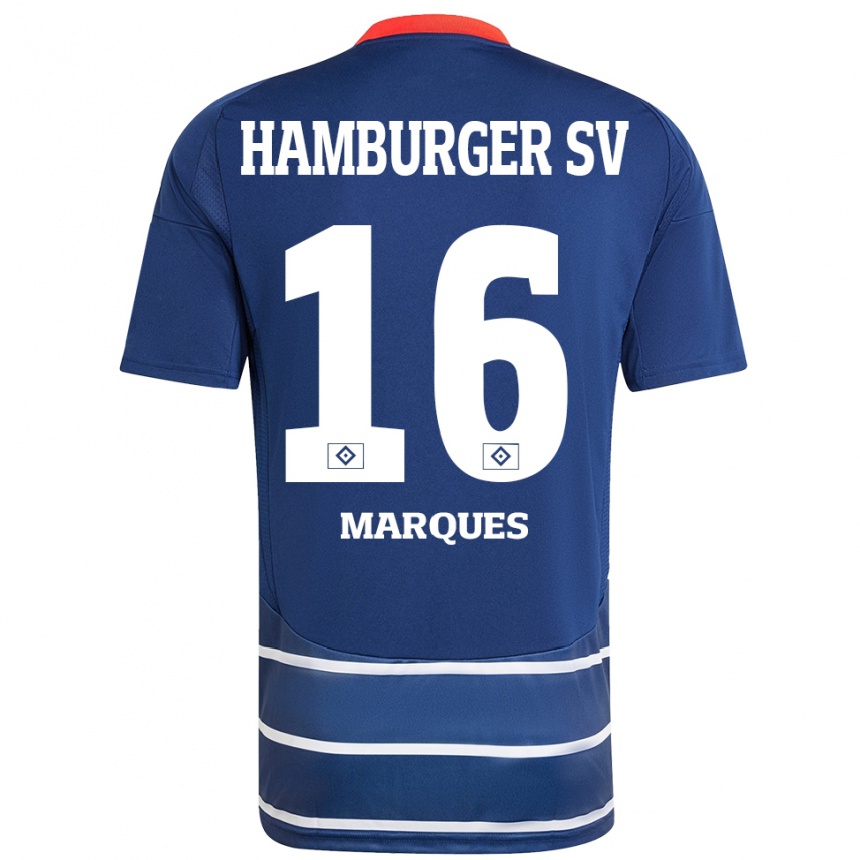 Hombre Fútbol Camiseta Alex Da Graca Marques #16 Azul Oscuro 2ª Equipación 2024/25 Perú