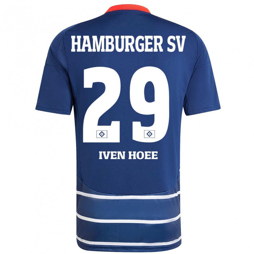 Hombre Fútbol Camiseta Lennart Iven Hoee #29 Azul Oscuro 2ª Equipación 2024/25 Perú