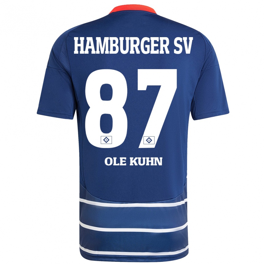 Hombre Fútbol Camiseta Niklas Ole Kühn #87 Azul Oscuro 2ª Equipación 2024/25 Perú