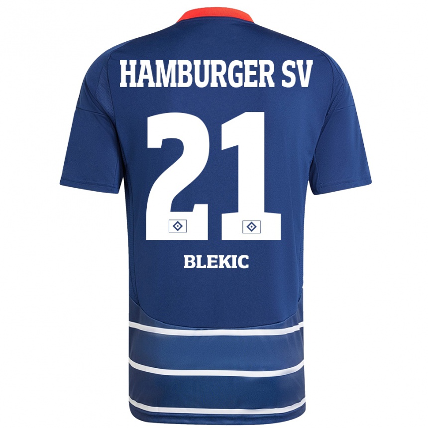 Hombre Fútbol Camiseta Romeo Blekic #21 Azul Oscuro 2ª Equipación 2024/25 Perú