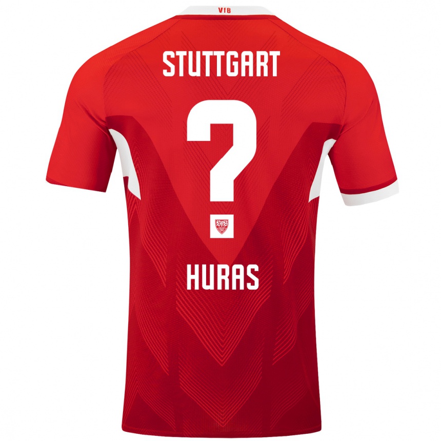 Hombre Fútbol Camiseta Mike Huras #0 Rojo Blanco 2ª Equipación 2024/25 Perú