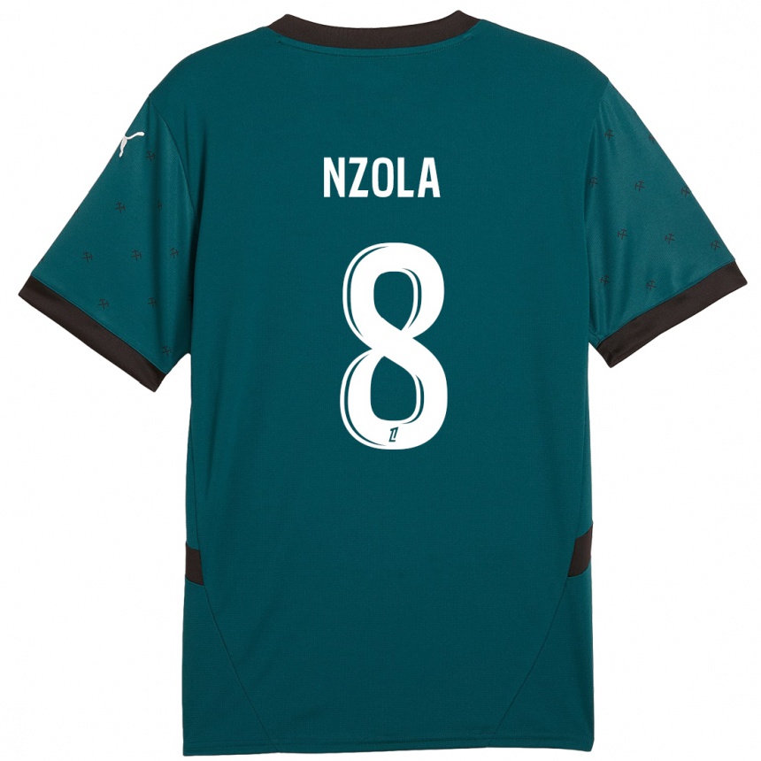 Hombre Fútbol Camiseta M'bala Nzola #8 Verde Oscuro 2ª Equipación 2024/25 Perú