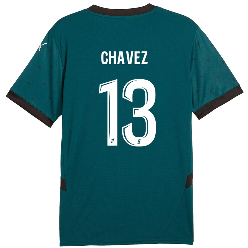 Hombre Fútbol Camiseta Jhoanner Chávez #13 Verde Oscuro 2ª Equipación 2024/25 Perú