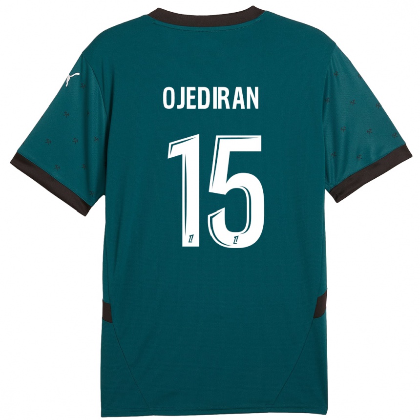 Hombre Fútbol Camiseta Hamzat Ojediran #15 Verde Oscuro 2ª Equipación 2024/25 Perú