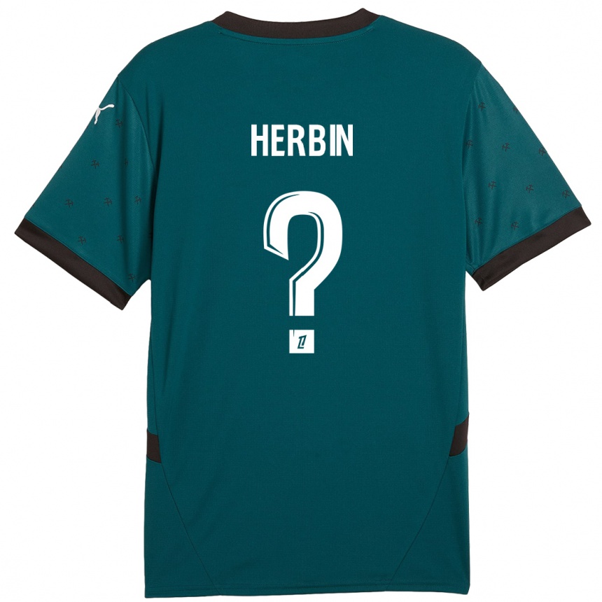 Hombre Fútbol Camiseta Grégoire Herbin #0 Verde Oscuro 2ª Equipación 2024/25 Perú