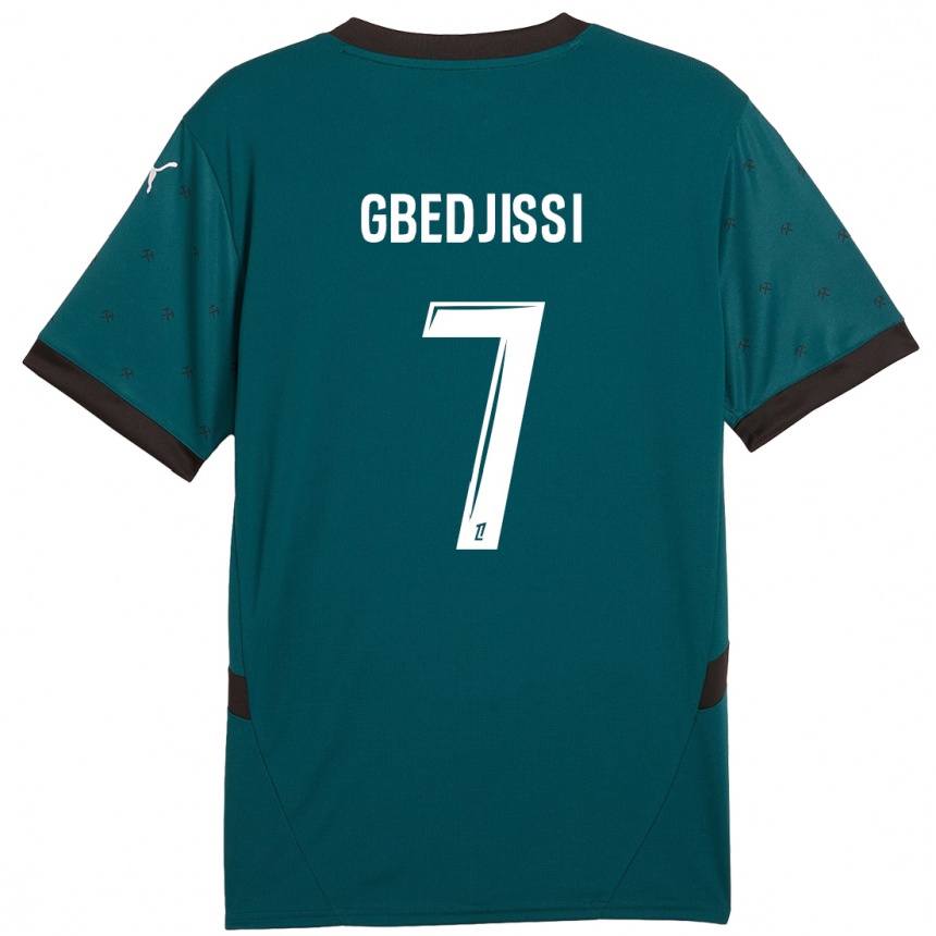 Hombre Fútbol Camiseta Aude Gbedjissi #7 Verde Oscuro 2ª Equipación 2024/25 Perú