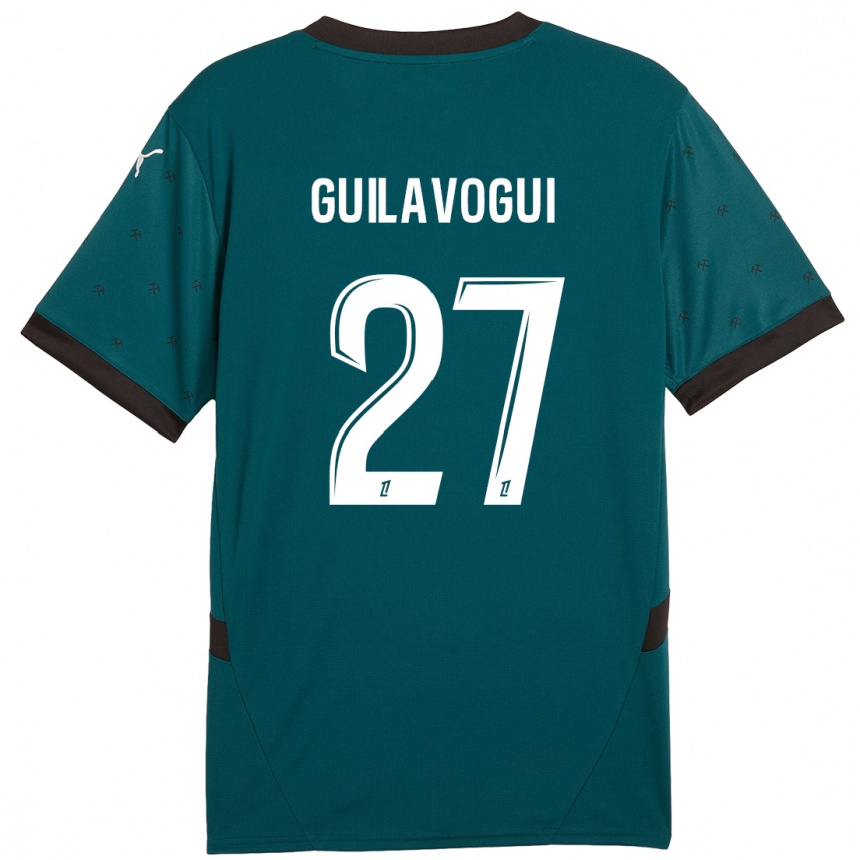 Hombre Fútbol Camiseta Morgan Guilavogui #27 Verde Oscuro 2ª Equipación 2024/25 Perú