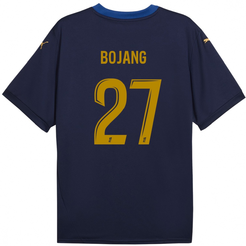 Hombre Fútbol Camiseta Adama Bojang #27 Azul Marino Dorado 2ª Equipación 2024/25 Perú