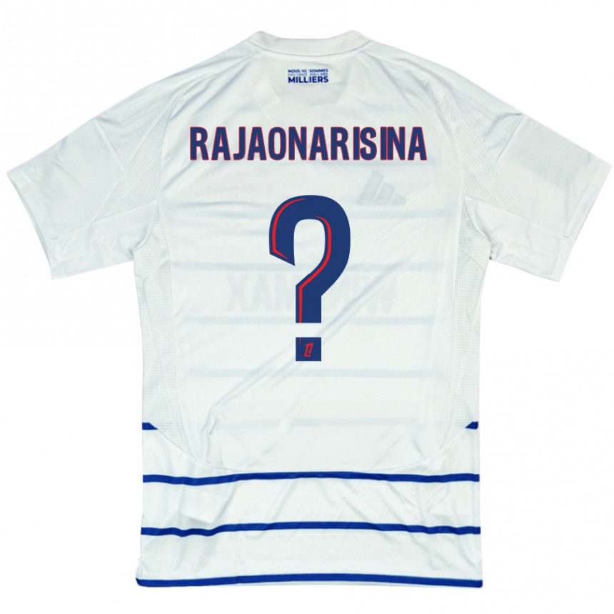 Hombre Fútbol Camiseta Noah Rajaonarisina #0 Blanco Azul 2ª Equipación 2024/25 Perú