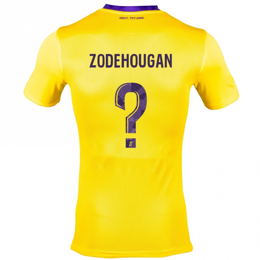 Hombre Fútbol Camiseta Yanis Zodehougan #0 Amarillo Morado 2ª Equipación 2024/25 Perú