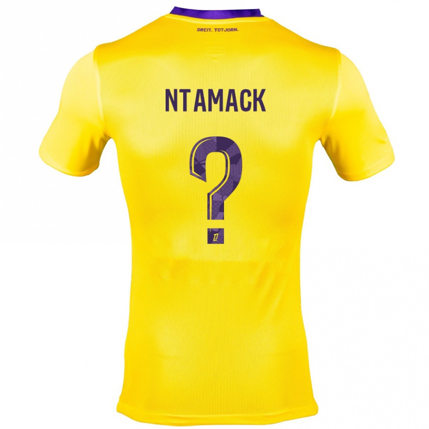 Hombre Fútbol Camiseta Alexis Ntamack #0 Amarillo Morado 2ª Equipación 2024/25 Perú