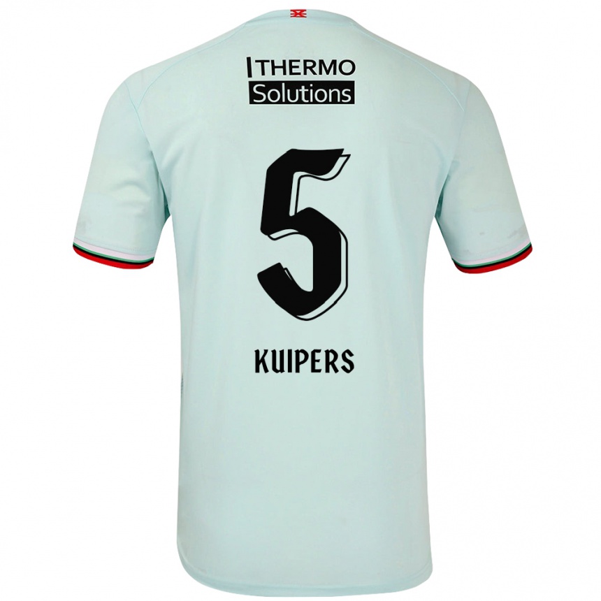 Hombre Fútbol Camiseta Bas Kuipers #5 Verde Claro 2ª Equipación 2024/25 Perú