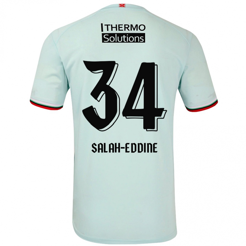 Hombre Fútbol Camiseta Anass Salah-Eddine #34 Verde Claro 2ª Equipación 2024/25 Perú