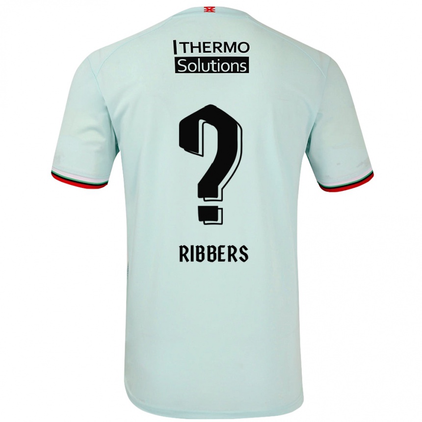 Hombre Fútbol Camiseta Jort Ribbers #0 Verde Claro 2ª Equipación 2024/25 Perú