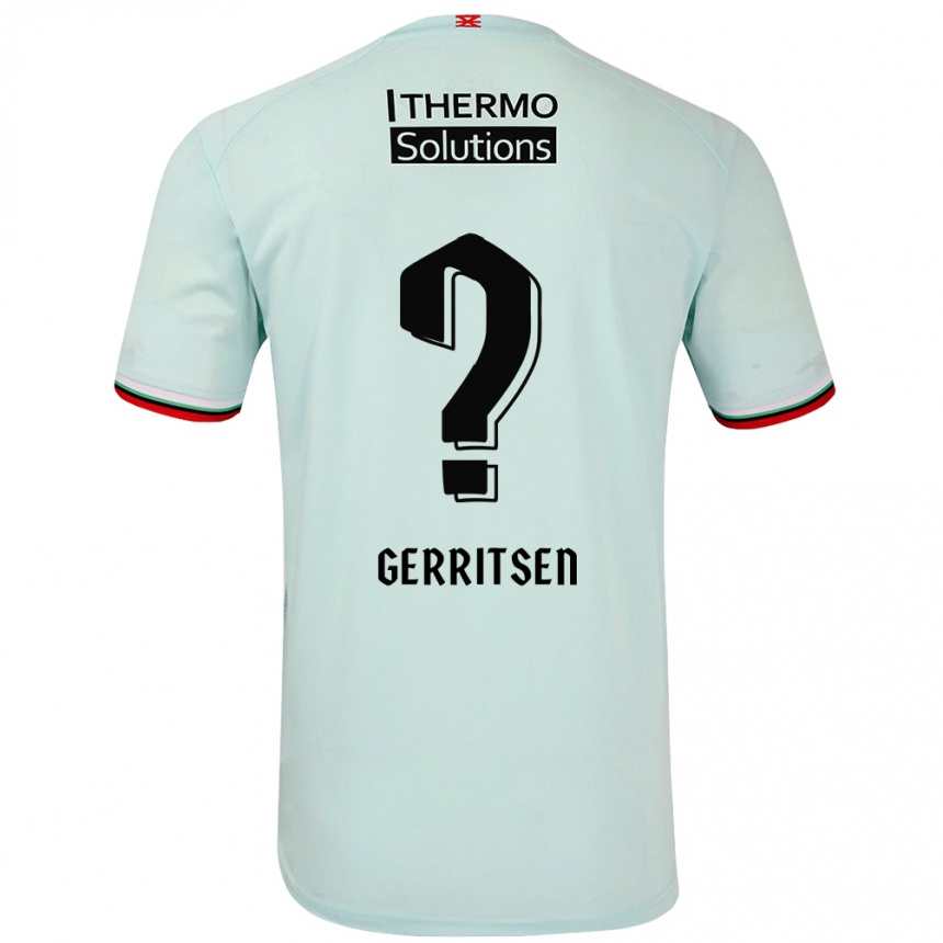 Hombre Fútbol Camiseta Yannick Gerritsen #0 Verde Claro 2ª Equipación 2024/25 Perú