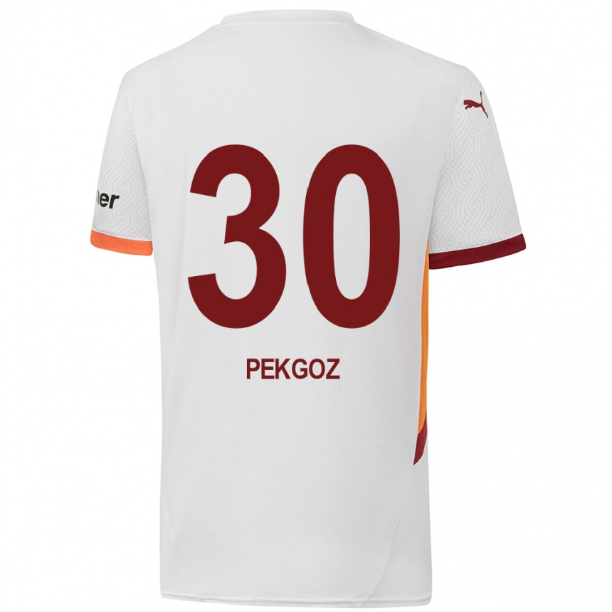 Hombre Fútbol Camiseta Berra Pekgöz #30 Blanco Amarillo Rojo 2ª Equipación 2024/25 Perú