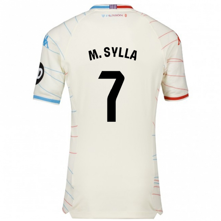 Hombre Fútbol Camiseta Mamadou Sylla #7 Blanco Rojo Azul 2ª Equipación 2024/25 Perú