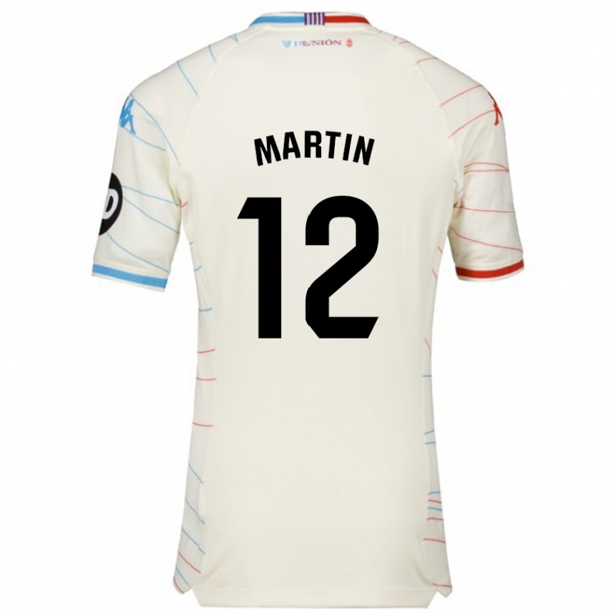 Hombre Fútbol Camiseta Mario Martin #12 Blanco Rojo Azul 2ª Equipación 2024/25 Perú