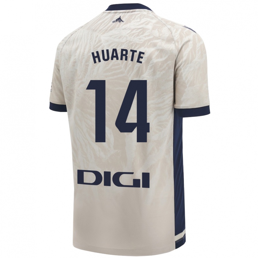 Hombre Fútbol Camiseta Xabi Huarte #14 Gris Claro 2ª Equipación 2024/25 Perú