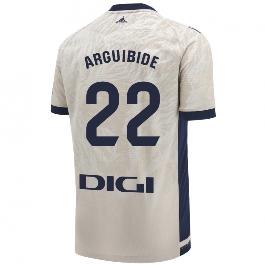 Hombre Fútbol Camiseta Iñigo Arguibide #22 Gris Claro 2ª Equipación 2024/25 Perú