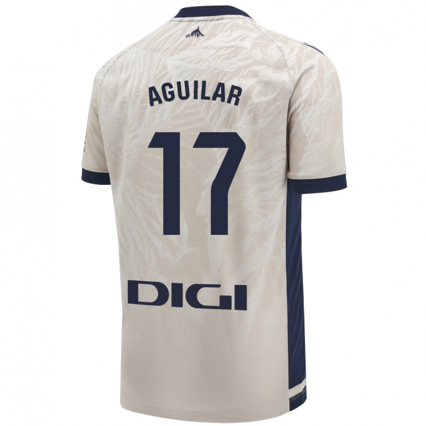 Hombre Fútbol Camiseta Eneko Aguilar #17 Gris Claro 2ª Equipación 2024/25 Perú