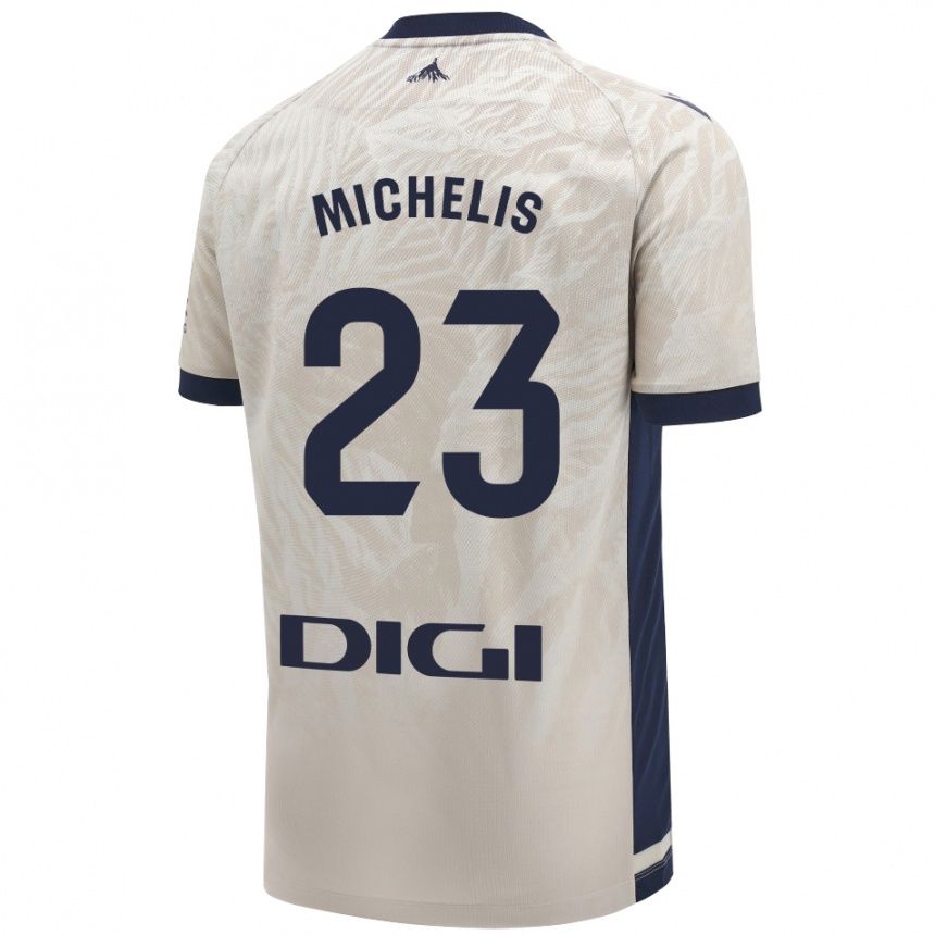 Hombre Fútbol Camiseta Nikolaos Michelis #23 Gris Claro 2ª Equipación 2024/25 Perú