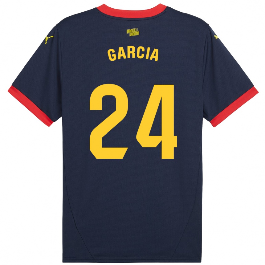 Hombre Fútbol Camiseta Borja García #24 Azul Marino Rojo 2ª Equipación 2024/25 Perú