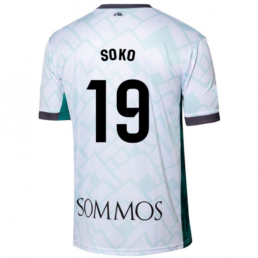 Hombre Fútbol Camiseta Patrick Soko #19 Blanco Verde 2ª Equipación 2024/25 Perú