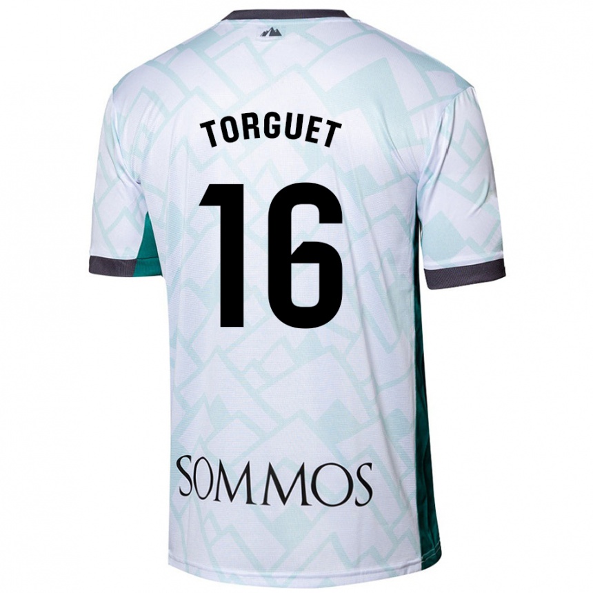 Hombre Fútbol Camiseta Miguel Torguet #16 Blanco Verde 2ª Equipación 2024/25 Perú