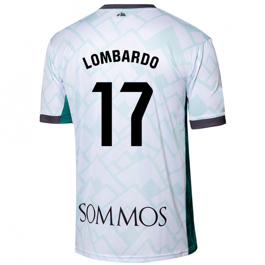 Hombre Fútbol Camiseta Enzo Lombardo #17 Blanco Verde 2ª Equipación 2024/25 Perú