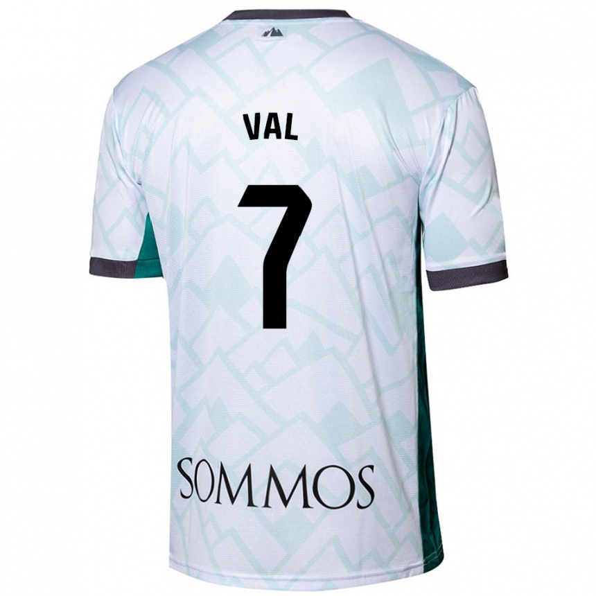 Hombre Fútbol Camiseta Rodri Val #7 Blanco Verde 2ª Equipación 2024/25 Perú