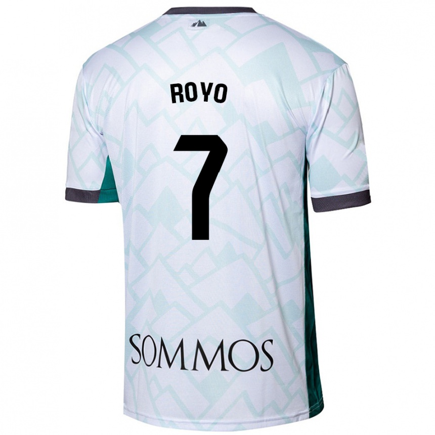 Hombre Fútbol Camiseta Laura Royo #7 Blanco Verde 2ª Equipación 2024/25 Perú