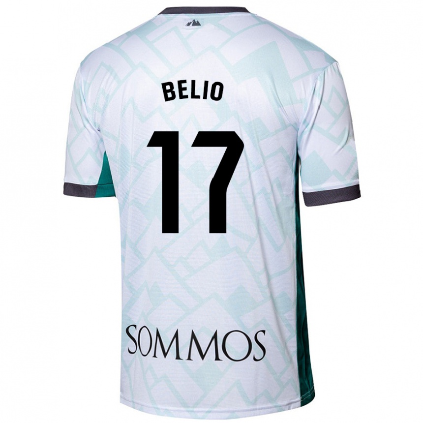 Hombre Fútbol Camiseta Marta Belio #17 Blanco Verde 2ª Equipación 2024/25 Perú