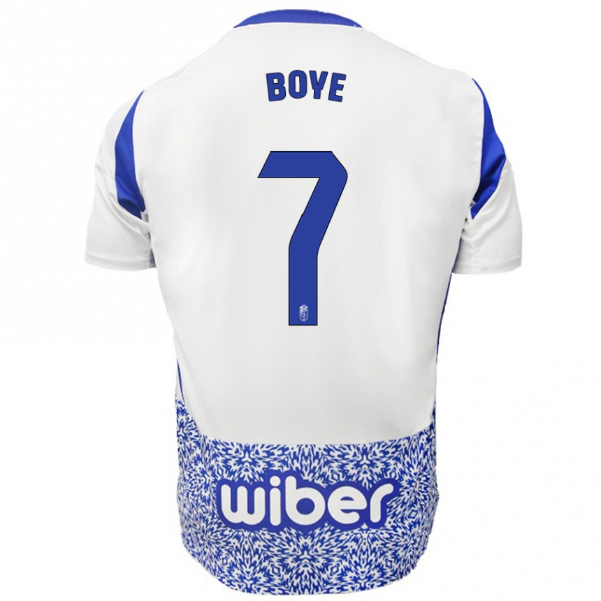 Hombre Fútbol Camiseta Lucas Boyé #7 Blanco Azul 2ª Equipación 2024/25 Perú