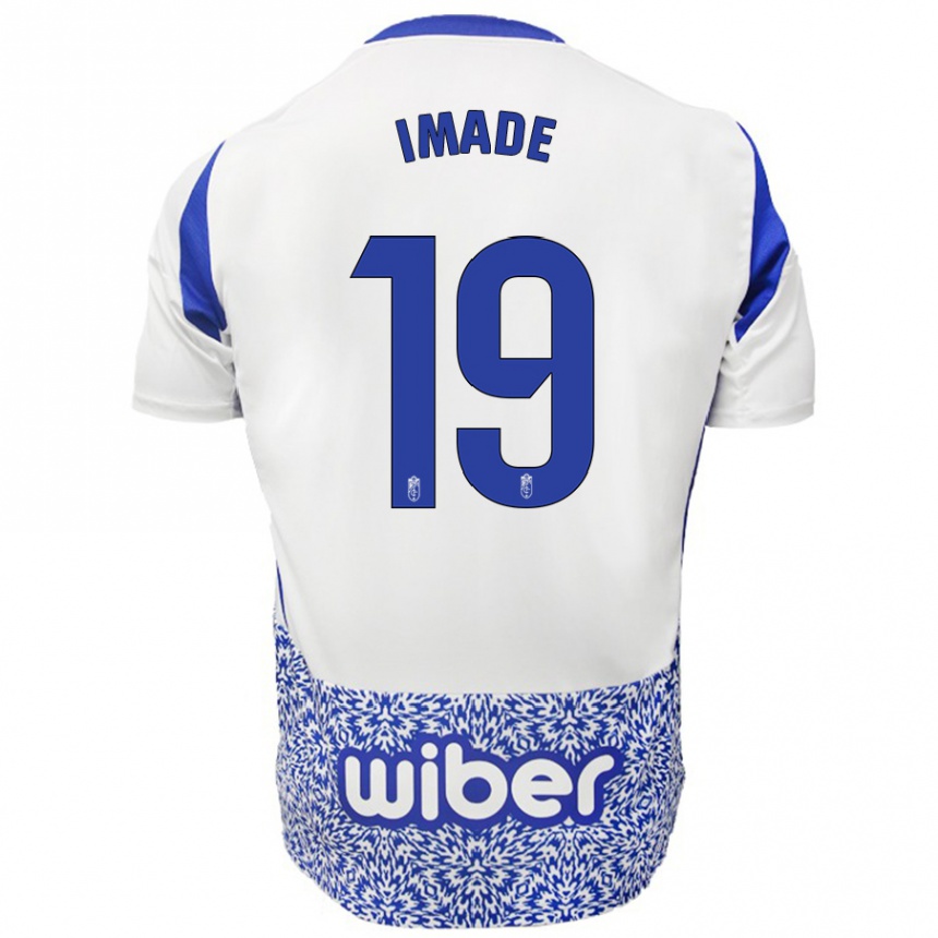 Hombre Fútbol Camiseta Edna Imade #19 Blanco Azul 2ª Equipación 2024/25 Perú