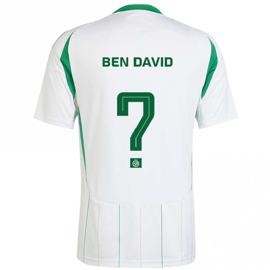 Hombre Fútbol Camiseta Shay Ben David #0 Blanco Verde 2ª Equipación 2024/25 Perú