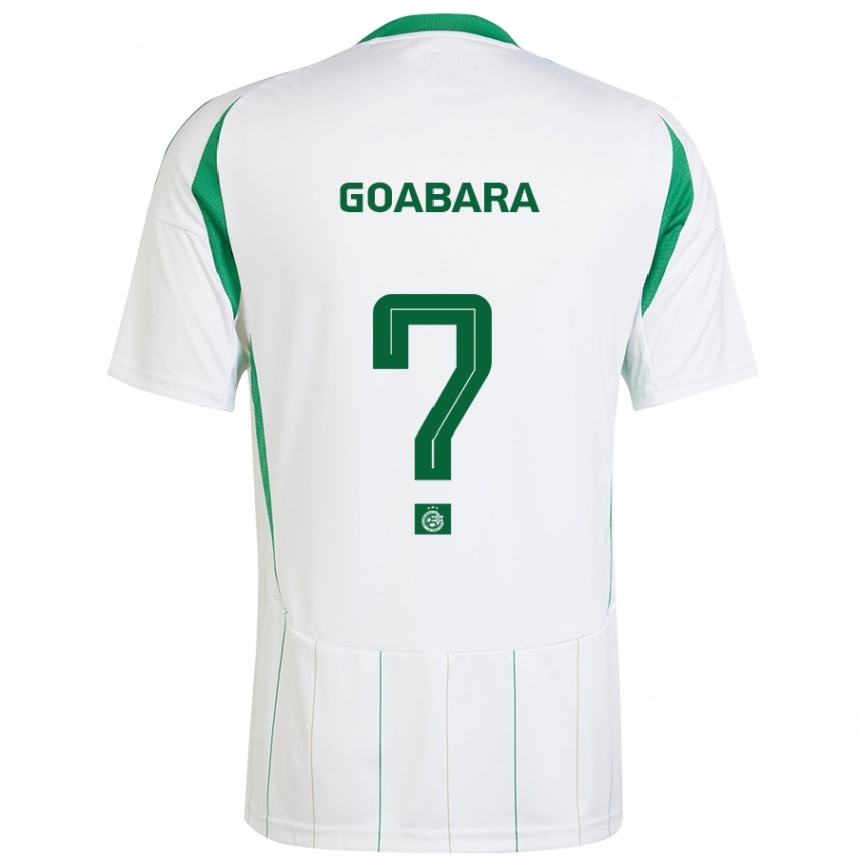 Hombre Fútbol Camiseta Ibrahim Goabara #0 Blanco Verde 2ª Equipación 2024/25 Perú