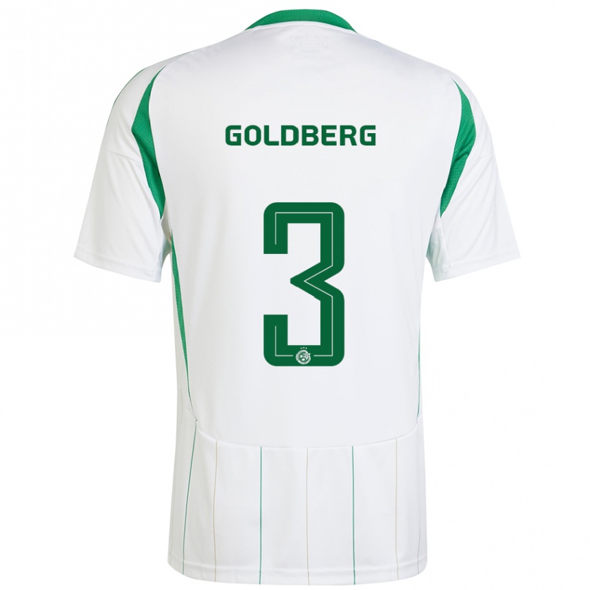 Hombre Fútbol Camiseta Shon Goldberg #3 Blanco Verde 2ª Equipación 2024/25 Perú