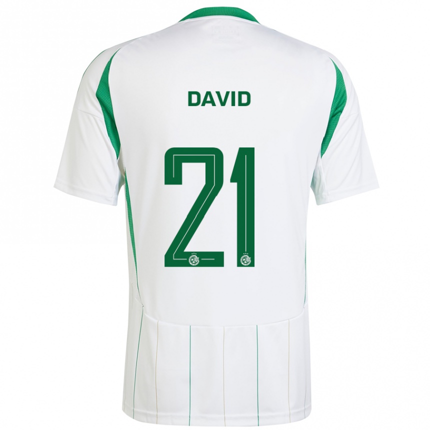 Hombre Fútbol Camiseta Dean David #21 Blanco Verde 2ª Equipación 2024/25 Perú